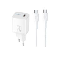 Cargador USB Rapido con cable Type-C to Type-C 20W 5.0A