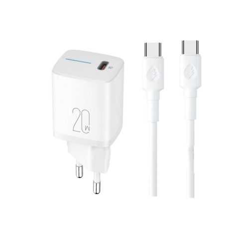 Cargador USB Rapido con cable Type-C to Type-C 20W 5.0A